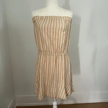Anthropologie Cloth &amp; Stone Strapless Dress Swim Covereup Linen Blend Large - $29.99