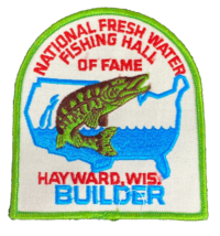 Vintage National Fresh Water Fishing Hall of Fame Patch Builder Unused Rare - $29.70