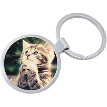 Kitty Praying Cute Cat Keychain - Includes 1.25 Inch Loop for Keys or Backpack - £8.66 GBP