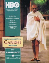 ORIGINAL Vintage September 1984 HBO Magazine Gandhi Ben Kingsley - £19.73 GBP