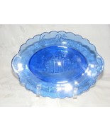 Vintage Fostoria Glass Cobalt Blue Mt Vernon Washington Collector Plate ... - $368.72 MXN