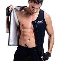Full Zipper Heavy Sauna Vest For Men, No Smell And Machine Washing,3Xl - £33.82 GBP