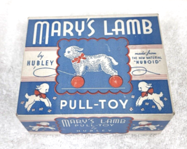 Vintage Mary&#39;s Lamb Pull-Toy No 105 by HUBLEY in Original Box Only - $18.32