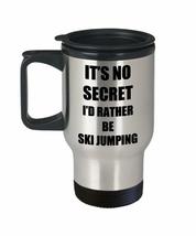 Ski Jumping Travel Mug Insulated Sport Fan Lover Funny Gift Idea For Car... - $22.74