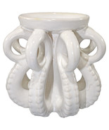 Kraken Octopus VDC182 Otto Ceramic Pillar Candle Holder 5.5&quot; L Crackle W... - $726.77 MXN