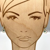 Vintage Minimalist Dangle Earrings, Gold Tone Twisted Hoop Drop with Shimmering - £22.42 GBP