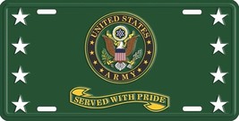 Served With Pride ARMY GREEN metal license plate - £9.65 GBP