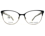 Cole Haan Gafas Monturas CH5040 001 BLACK Marfil Oro Ojo de Gato 52-16-140 - $60.23