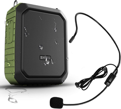 Portable Personal Waterproof Voice Amplifier Wired Headset Microphone Sm... - $124.73