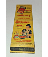 Vintage Matchbook cover Hunts Tomato Paste Mamma Mia LASAGNE Recipe used... - £3.03 GBP