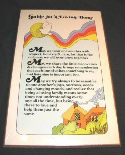 NEW Vintage Plaque Sign Guide for a Loving Home - $14.00