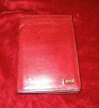 Vintage Handmade Red Leather Wallet Billfold MANO W. Muller KG - £11.59 GBP