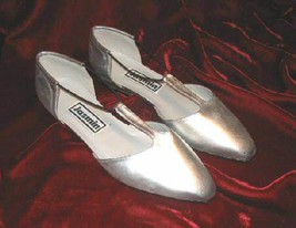 Vintage Jasmin Silver Shoes Pump Heel Sandals 8.5 - £9.58 GBP