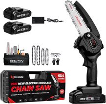 Mini Cordless Chainsaw 6 Inch, 2024 New 6+4 Inch Chain Length Switch Design - $44.99