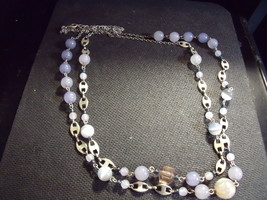 Bead Necklace--Chunky Double Bead Necklace  - £23.89 GBP