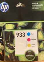 Genuine HP 933 Cyan Magenta Yellow Ink Cartridges Combo pack Exp 05/2018 - $11.39