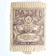 Japan Export Hosiery Union Inspection Bureau PASSED Made In Japan Stamp 1900’s - £28.20 GBP