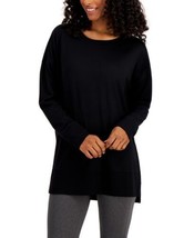Jenni Womens Pajama Tunic Top Only,1-Piece, X-Small, Deep Black - £25.22 GBP
