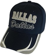 Dallas City Name Block and Script Lettering Baseball Cap with Embroidere... - $27.28 CAD