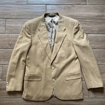 Vintage Burberry&#39;s Men&#39;s XL 100% Cashmere Two Button Taupe Blazer Sport Coat - £262.00 GBP
