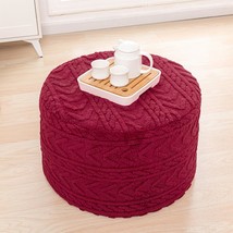 Boucle Pouf Ottoman And Foot Rest 20 X 20 X 14 Inches Floor Pouf Boho Po... - $59.98