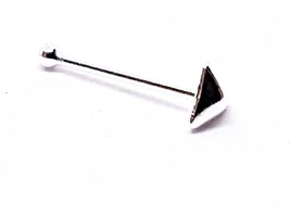 Nose Stud Silver Egypt Pyramid Triangle 3mm 22g (0.6mm) 6mm Ball End Stud - £3.67 GBP