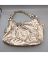 COACH 1941 Pleated Parker Gold Metallic Pebble Leather Hobo Shoulder Han... - $56.87 CAD