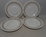Set Of 4 Corelle WOODLAND BROWN Coffee Cup SAUCERS Plates - $8.73