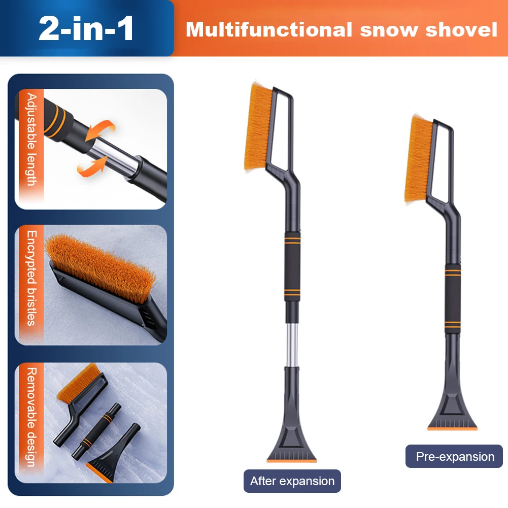 Universal Snow Shovel Brush Detachable Ice Scraper with EVA Foam Handle ... - $14.43+