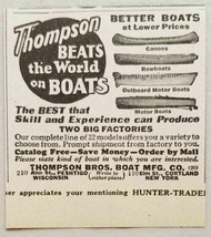1927 Print Ad Thompson Bros. Better Boats Cortland,NY Peshtigo,WI - £7.61 GBP