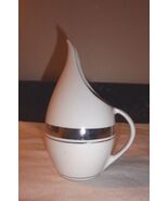 ALADDIN Creamer Silver White RENEE Platinum Encrusted Alidisco 6&quot; high NICE - $333.32 MXN
