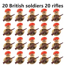 WW2 Military Soldier Building Blocks Action Figure Bricks Kids Toy 20Pcs/Set A16 - £18.86 GBP