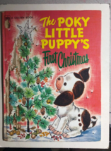 Poky Little Puppy&#39;s First Christmas (1978) Large Golden Illustrated Hardcover - £14.72 GBP