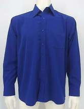 OCK Men&#39;s Long Sleeve Button Down Dress Shirt, Blue, Size L - $18.00