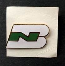 Burlington Northern Railway Lapel Pin Metal &amp; Enamel Green White Railroa... - $9.00