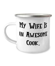 Fancy Wife Gifts, My Wife Is an Awesome Cook, Best Christmas 12oz Camper Mug Fro - £15.72 GBP
