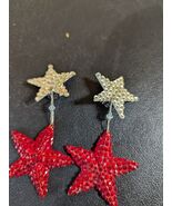 Richard Kerr White And Red Clip On Star Earrings - €59,64 EUR