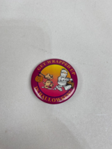 Get Wrapped Up In Halloween Mummy Pin Back Button 1 1/2&quot; Round - £2.36 GBP