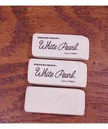 Lot of 3 White Erasers, 2 are Papermate Pearl - £3.87 GBP