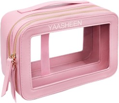 Clear Makeup Bag Clear Cosmetic Bag Large Toiletry Bag With Zipper Double Sided  - £32.15 GBP