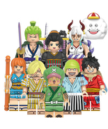 8Pcs One Piece Minifigures Luffy Chopper Robin Zoro Nami Usopp Mini Block Set - $27.69
