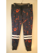 TRUE RELIGION Women Size S Small Red Poppy Floral Jogger Pants - $16.10