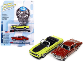 1972 Ford Mustang Convertible Bright Lime Green w Black Hood Stripes 1972 Chevro - £21.34 GBP