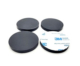 2&quot; Wide Round Rubber Stick on Feet Bumpers 1/4&quot; Thick 3M Adhesive Backing Pads - £10.24 GBP+