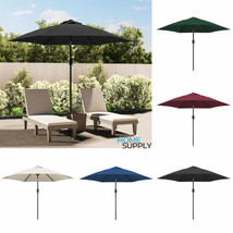 Outdoor Garden Patio Parasol Sun Shade Umbrella Protector LED Lights Steel Pole - £90.16 GBP+