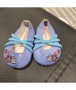 American Girl Strappy Flats - Light Purple w/ Embroided Flowers - 2006 -... - $9.50