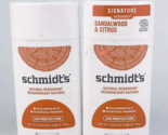 Schmidts Aluminum Free Natural Deodorant Women Men Sandalwood Citrus Lot... - $26.07