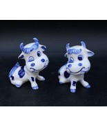 Elesva Holland 282 Delft Blue Hand Painted Anthropomorphic Smiling Cows ... - €19,24 EUR