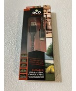 Eco Survivor 4ft. USB-A to USB-C Charging Cable ~ Braided Cord ~ Black &amp;... - $17.80 CAD
