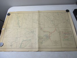 Antique 1865 Civil War Battle Map 14th 20th Corp Black River Calvary Position - $53.45